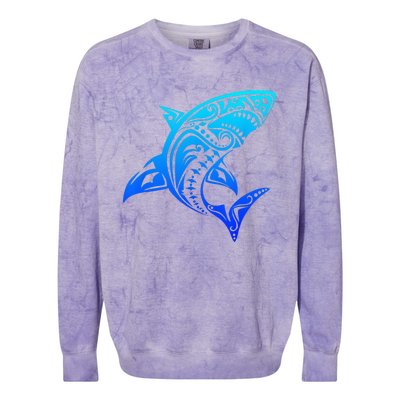 Shark Vintage Retro Throwback Vacation Colorblast Crewneck Sweatshirt