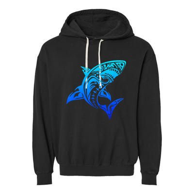 Shark Vintage Retro Throwback Vacation Garment-Dyed Fleece Hoodie