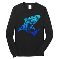 Shark Vintage Retro Throwback Vacation Long Sleeve Shirt