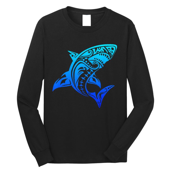 Shark Vintage Retro Throwback Vacation Long Sleeve Shirt