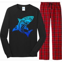 Shark Vintage Retro Throwback Vacation Long Sleeve Pajama Set