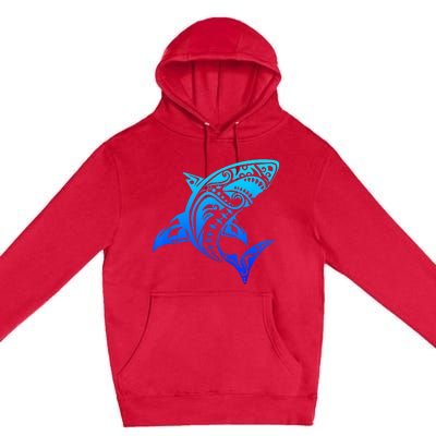 Shark Vintage Retro Throwback Vacation Premium Pullover Hoodie