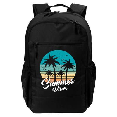 Summer Vibes Retro Sunset Vintage Palm Tree Backpack