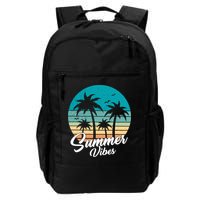 Summer Vibes Retro Sunset Vintage Palm Tree Backpack