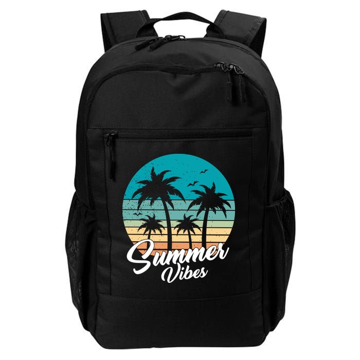Summer Vibes Retro Sunset Vintage Palm Tree Backpack