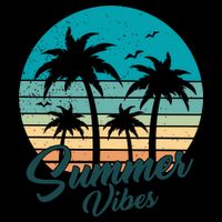 Summer Vibes Retro Sunset Vintage Palm Tree Mug