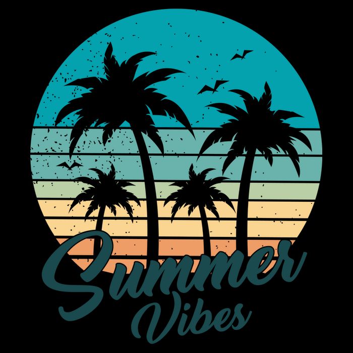 Summer Vibes Retro Sunset Vintage Palm Tree Mug