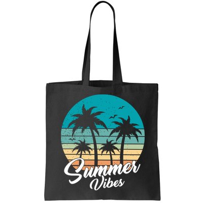 Summer Vibes Retro Sunset Vintage Palm Tree Bag