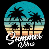 Summer Vibes Retro Sunset Vintage Palm Tree Mousepad