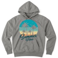 Summer Vibes Retro Sunset Vintage Palm Tree Hoodie