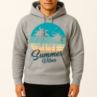 Summer Vibes Retro Sunset Vintage Palm Tree Hoodie