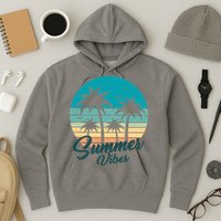 Summer Vibes Retro Sunset Vintage Palm Tree Hoodie