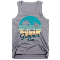 Summer Vibes Retro Sunset Vintage Palm Tree Tank Top