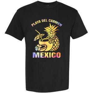 Summer Vacation Retro Sunset Mexico Playa Del Carmen Beach Garment-Dyed Heavyweight T-Shirt