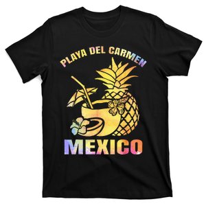 Summer Vacation Retro Sunset Mexico Playa Del Carmen Beach T-Shirt