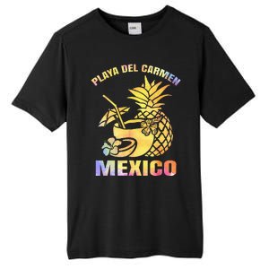 Summer Vacation Retro Sunset Mexico Playa Del Carmen Beach Tall Fusion ChromaSoft Performance T-Shirt