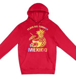 Summer Vacation Retro Sunset Mexico Playa Del Carmen Beach Premium Pullover Hoodie