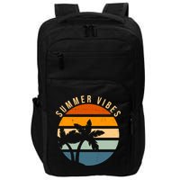 Summer Vibes Retro Sunset Tropical Impact Tech Backpack