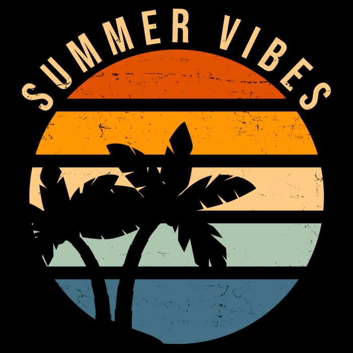 Summer Vibes Retro Sunset Tropical 16 in Basic Backpack