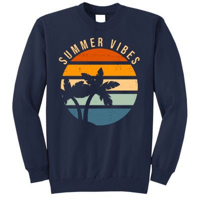 Summer Vibes Retro Sunset Tropical Tall Sweatshirt