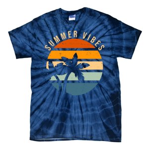 Summer Vibes Retro Sunset Tropical Tie-Dye T-Shirt