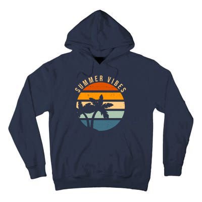 Summer Vibes Retro Sunset Tropical Tall Hoodie