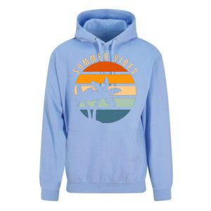 Summer Vibes Retro Sunset Tropical Unisex Surf Hoodie