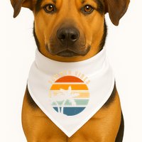 Summer Vibes Retro Sunset Tropical USA-Made Doggie Bandana