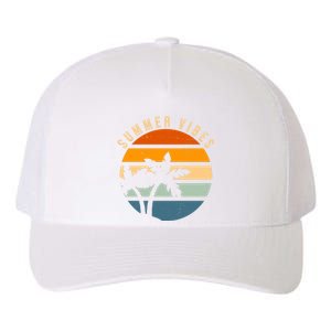 Summer Vibes Retro Sunset Tropical Yupoong Adult 5-Panel Trucker Hat