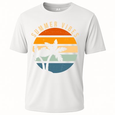 Summer Vibes Retro Sunset Tropical Performance Shirt