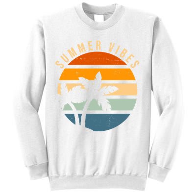 Summer Vibes Retro Sunset Tropical Sweatshirt