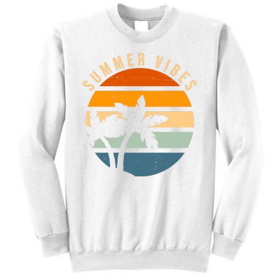 Summer Vibes Retro Sunset Tropical Sweatshirt