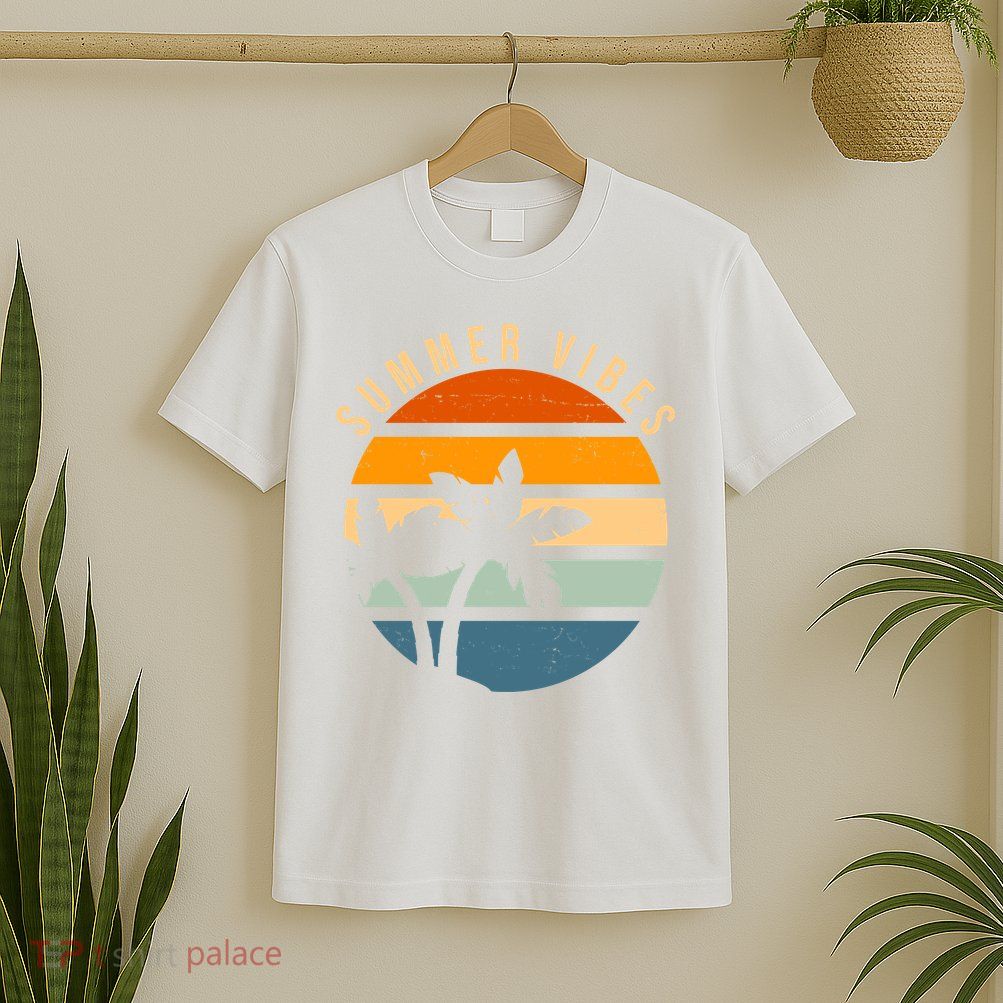 Summer Vibes Retro Sunset Tropical T-Shirt