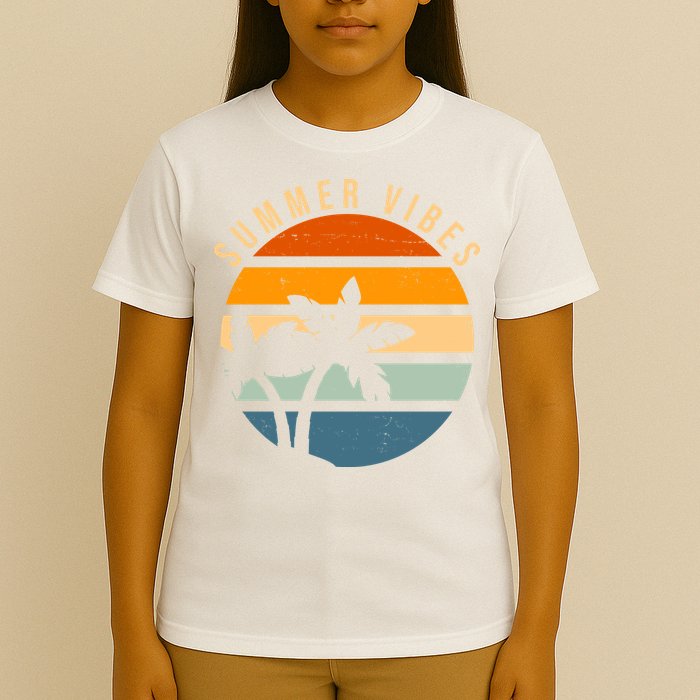 Summer Vibes Retro Sunset Tropical T-Shirt