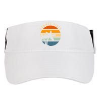 Summer Vibes Retro Sunset Tropical Adult Drive Performance Visor