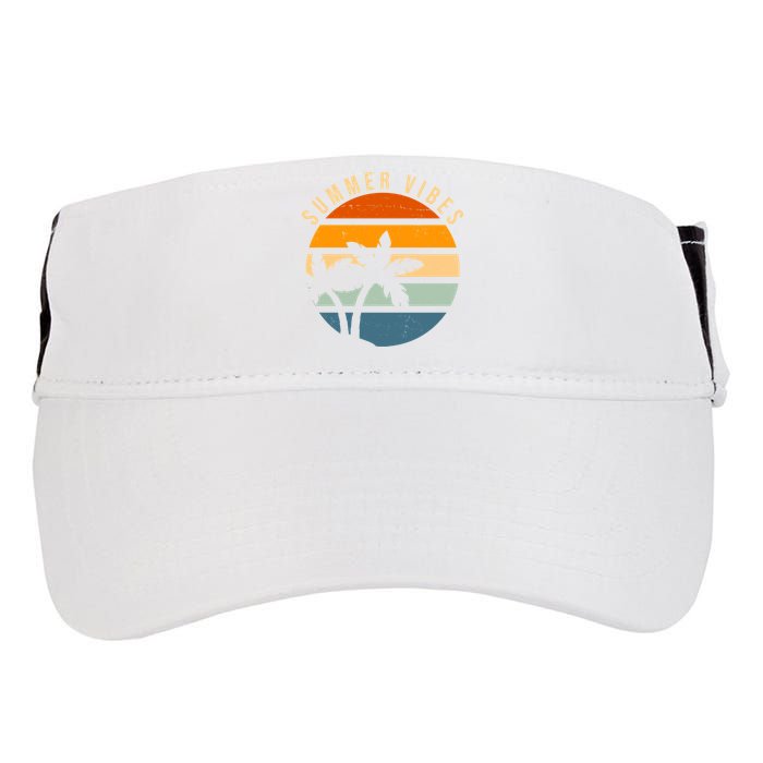 Summer Vibes Retro Sunset Tropical Adult Drive Performance Visor