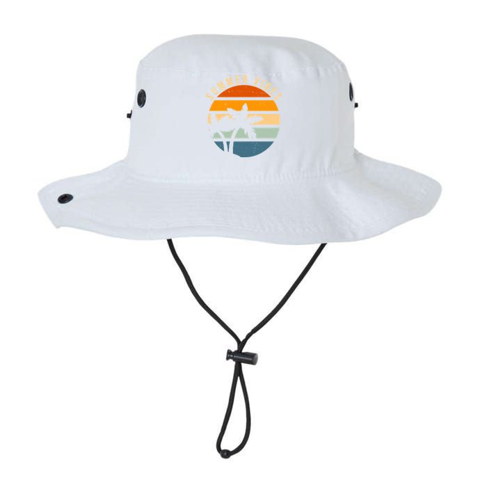 Summer Vibes Retro Sunset Tropical Bucket Hat