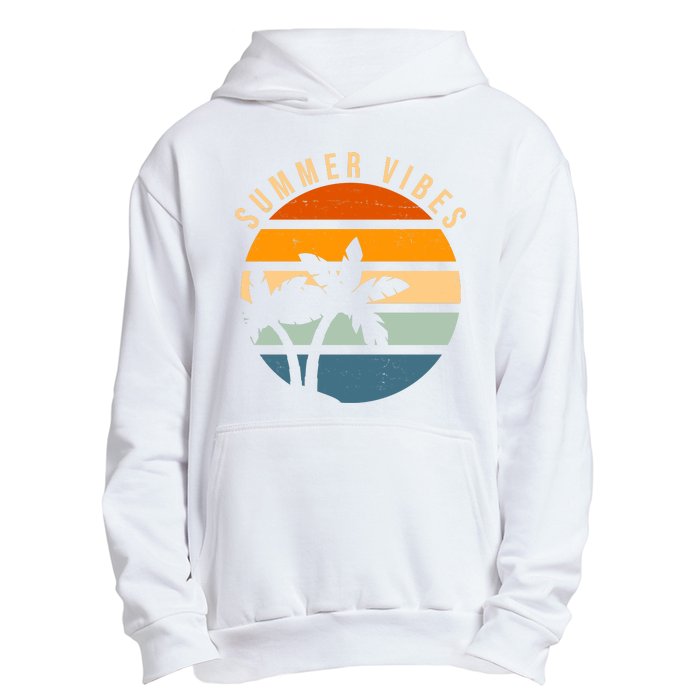 Summer Vibes Retro Sunset Tropical Urban Pullover Hoodie