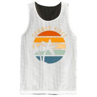 Summer Vibes Retro Sunset Tropical Mesh Reversible Basketball Jersey Tank