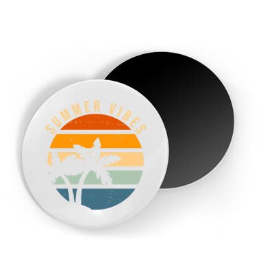 Summer Vibes Retro Sunset Tropical Magnet