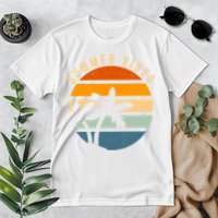 Summer Vibes Retro Sunset Tropical Premium T-Shirt