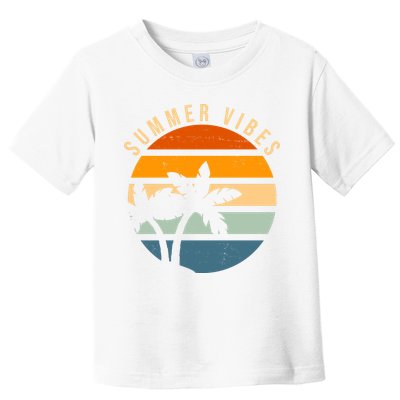 Summer Vibes Retro Sunset Tropical Toddler T-Shirt