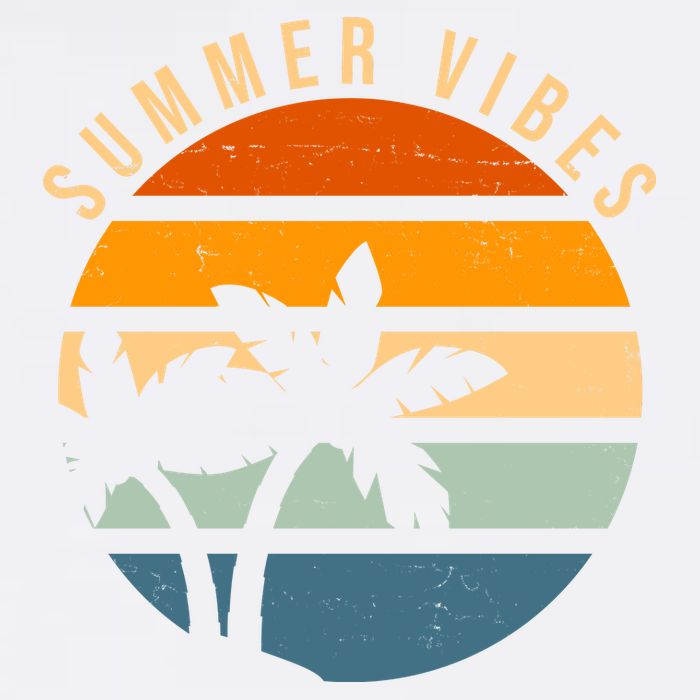 Summer Vibes Retro Sunset Tropical Women's V-Neck T-Shirt