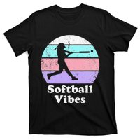 Softball Vibes Retro Vintage or 's Batter T-Shirt