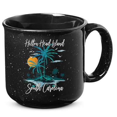 Summer Vacation Retro South Carolina Hilton Head Island 15oz Campfire Ceramic Mug