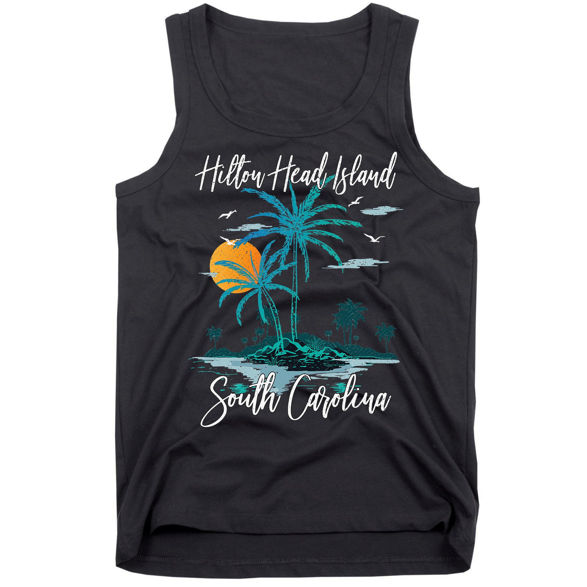 Summer Vacation Retro South Carolina Hilton Head Island Tank Top