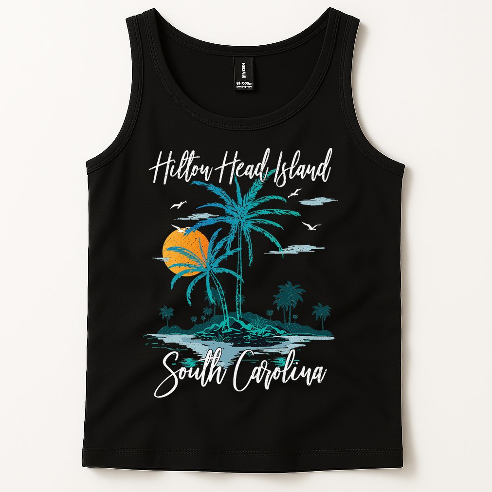 Summer Vacation Retro South Carolina Hilton Head Island Tank Top