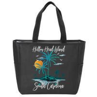 Summer Vacation Retro South Carolina Hilton Head Island Zip Tote Bag
