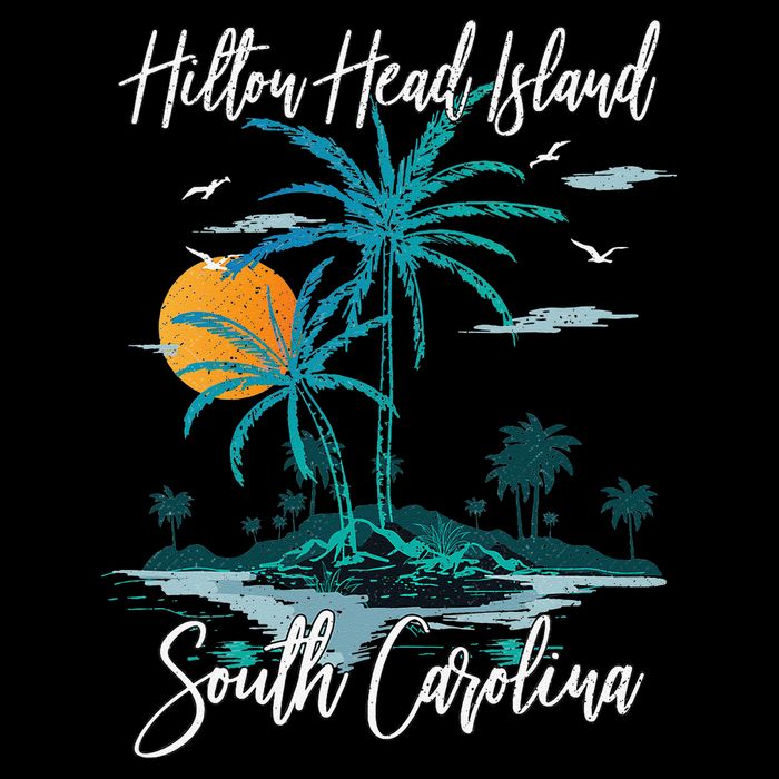 Summer Vacation Retro South Carolina Hilton Head Island Zip Tote Bag