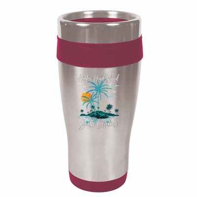 Summer Vacation Retro South Carolina Hilton Head Island 16oz Travel Tumbler